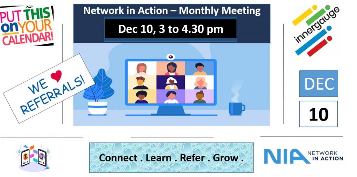 Dec 10th - NIA Monthly Members  Meeting - Zoom ID: 9018421246