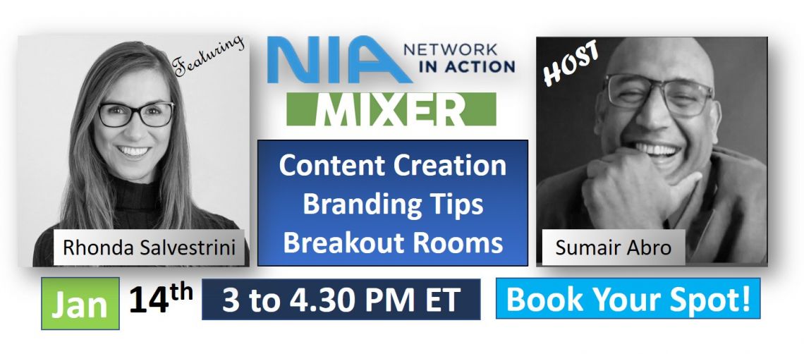 Network in Action Mixer - Jan 14th, 3 to 4.30 PM ET