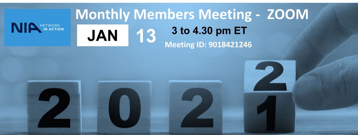 NIA Monthly Members Meeting - RSVP Pls - Jan 13, 2022