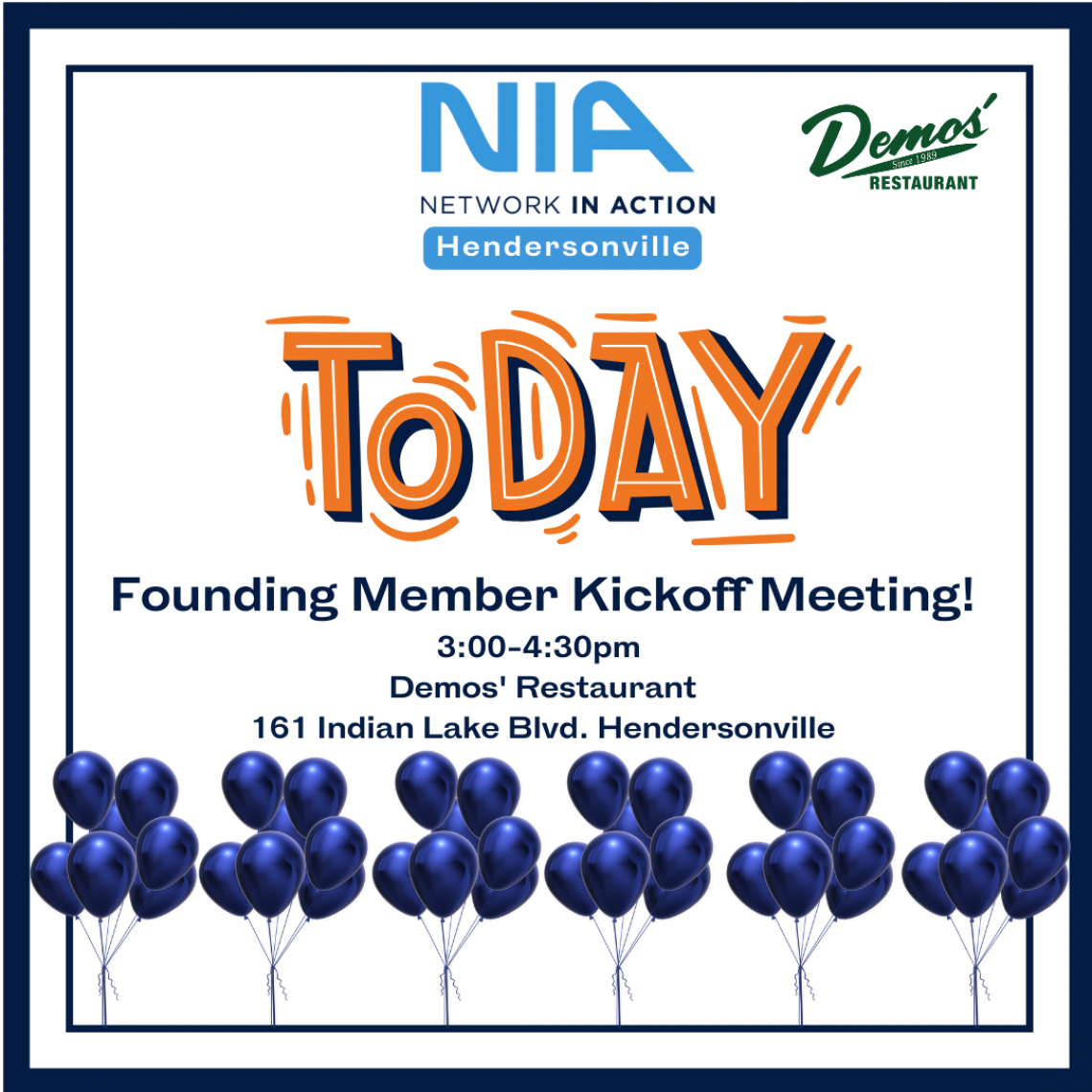 NIA - Hendersonville Member & Visitor Kickoff Meeting! 