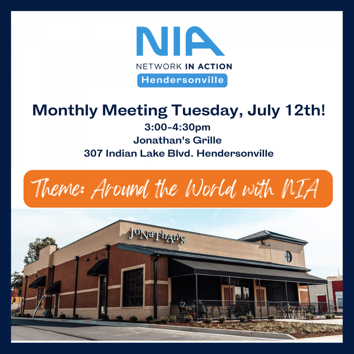 NIA - Hendersonville July Member Meeting! 