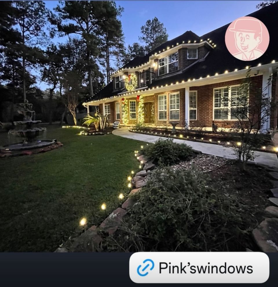 🎄 Get Ready for the Holidays with Pink’s Windows! 🎄 Let us help make your home shine this season! Get your windows sparkling clean, clear out those gutters, and refresh your sidewalks and driveway with our pressure-washing services. Perfect to get your home ready for holiday parties and family gatherings!📞 Call us today to book your appointment and get holiday-ready!           **281-789-0800**