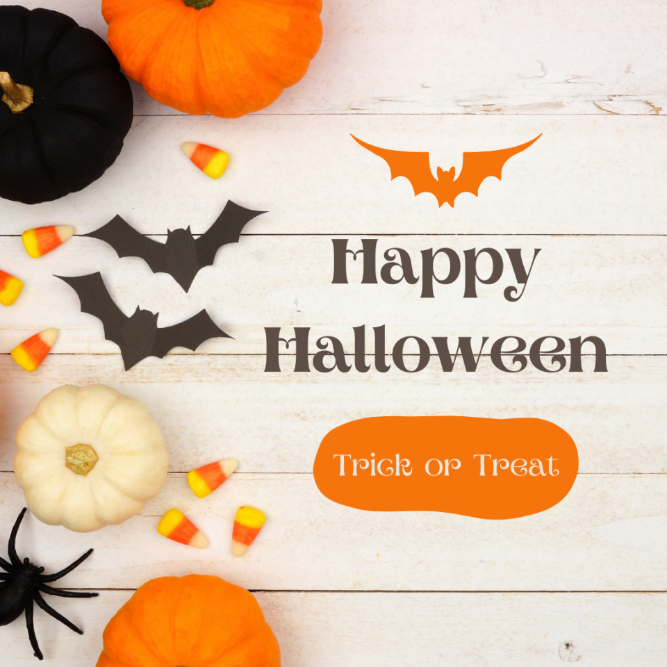 No tricks, just treats this Halloween! Be safe & enjoy!